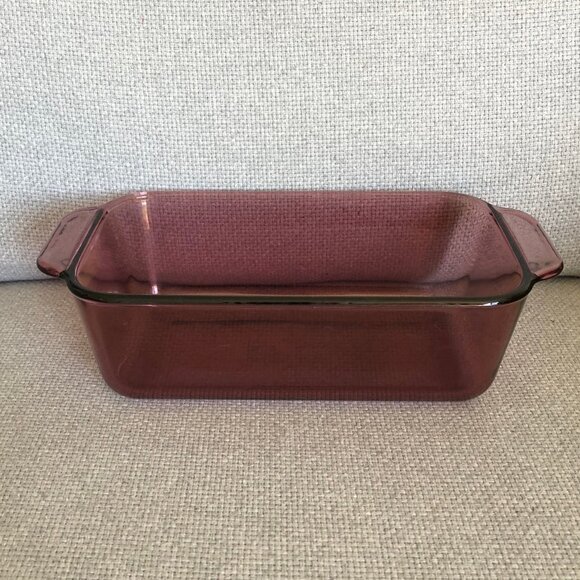 Pyrex Loaf Pan 213-R Cranberry Purple Oven And Microwave Safe 1.5 QT 1.5 L USA - Picture 1 of 9